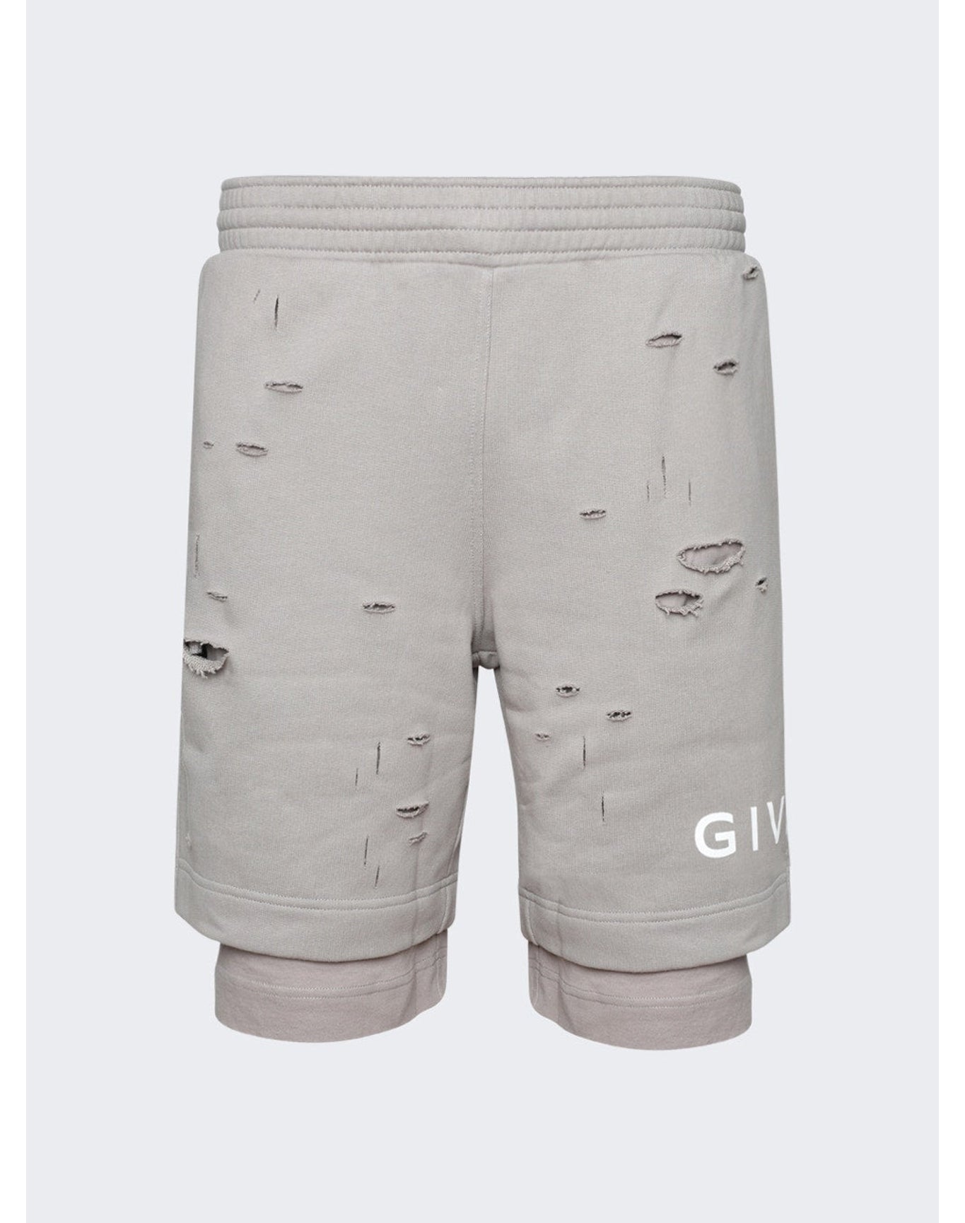 Givenchy | Men | Distressed Bermuda Shorts | Taupe