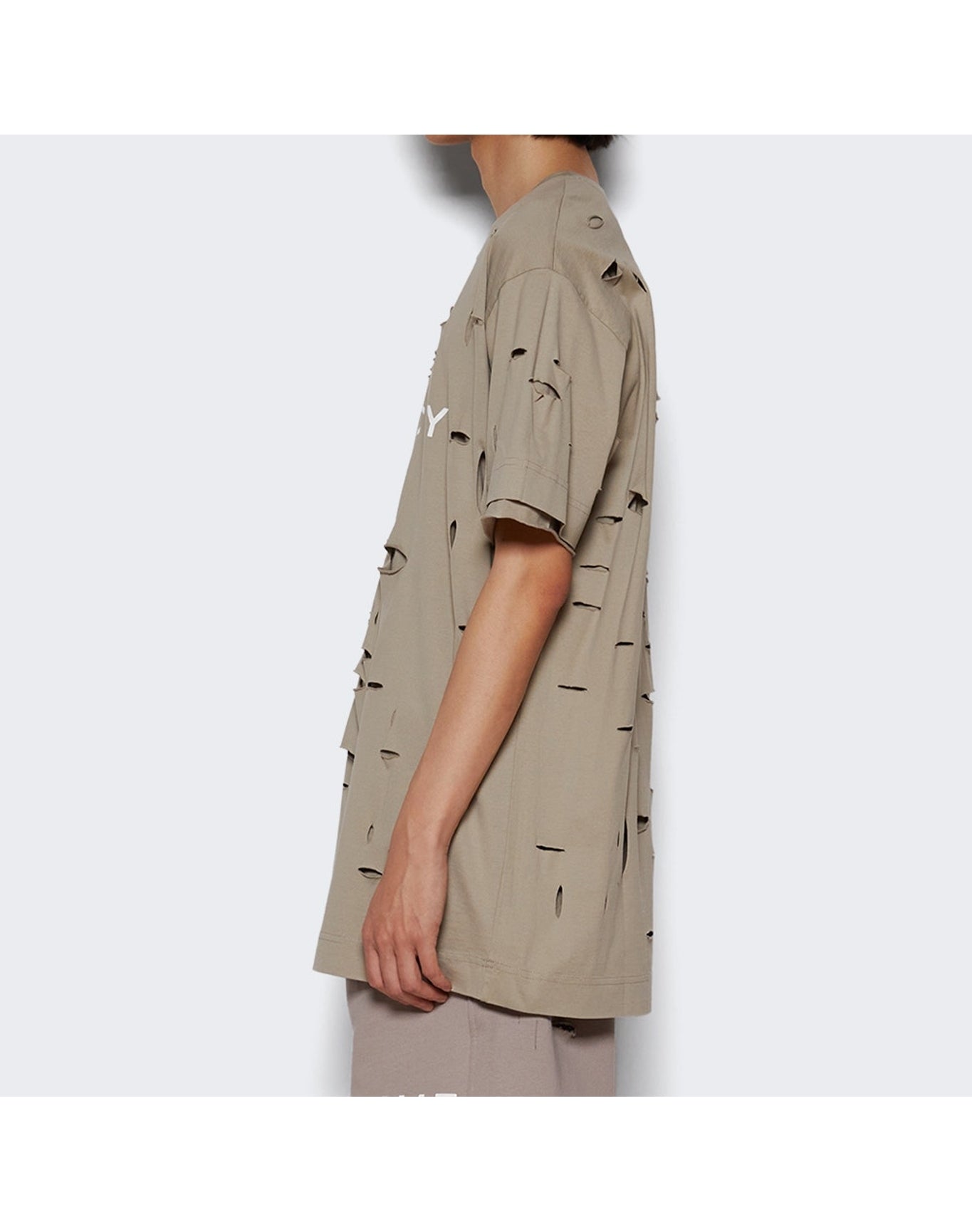 Givenchy | Men | Distressed Tee | Taupe