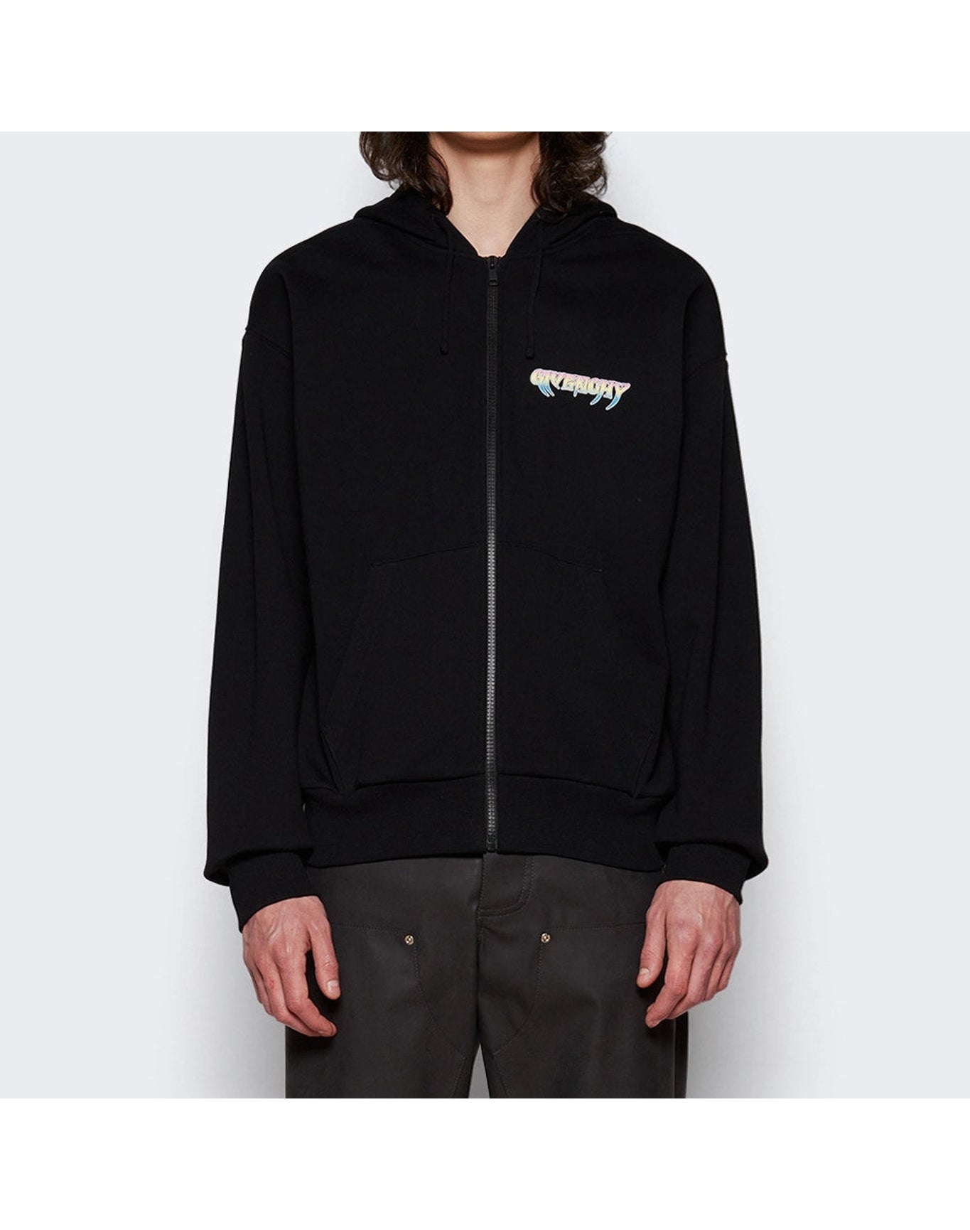 Givenchy | Men | Graphic Zip Hoodie | Black