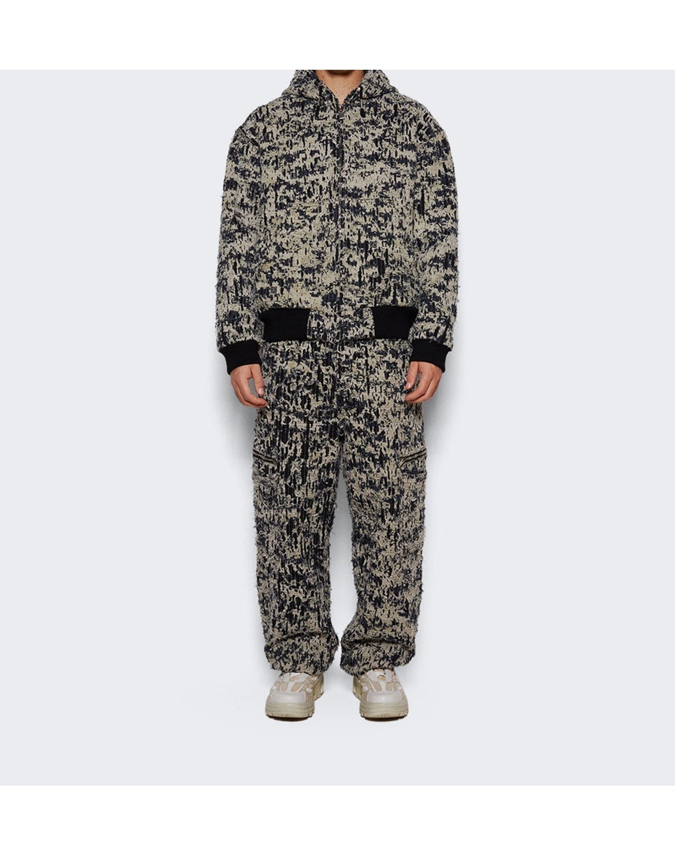 Givenchy | Men | Lined Denim Hoodie | Beige x Black