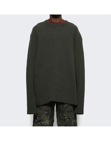 Givenchy | Men | Oversized Crewneck Sweater | Military Green