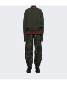 Givenchy | Men | Oversized Crewneck Sweater | Military Green