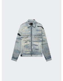 Givenchy | Men | Oversized Jacket In Rip Repair Denim | Light Blue