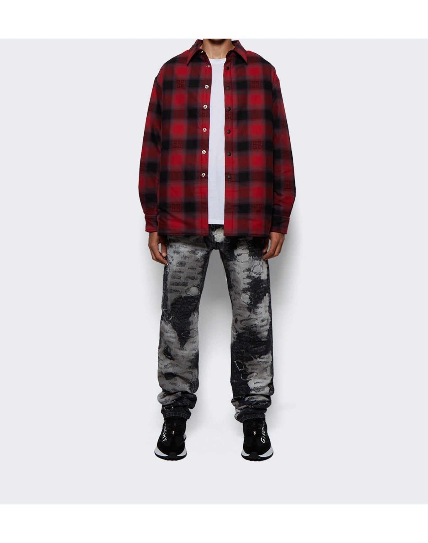 Givenchy | Men | Slim Fit 5 Pocket Trousers | Black x White
