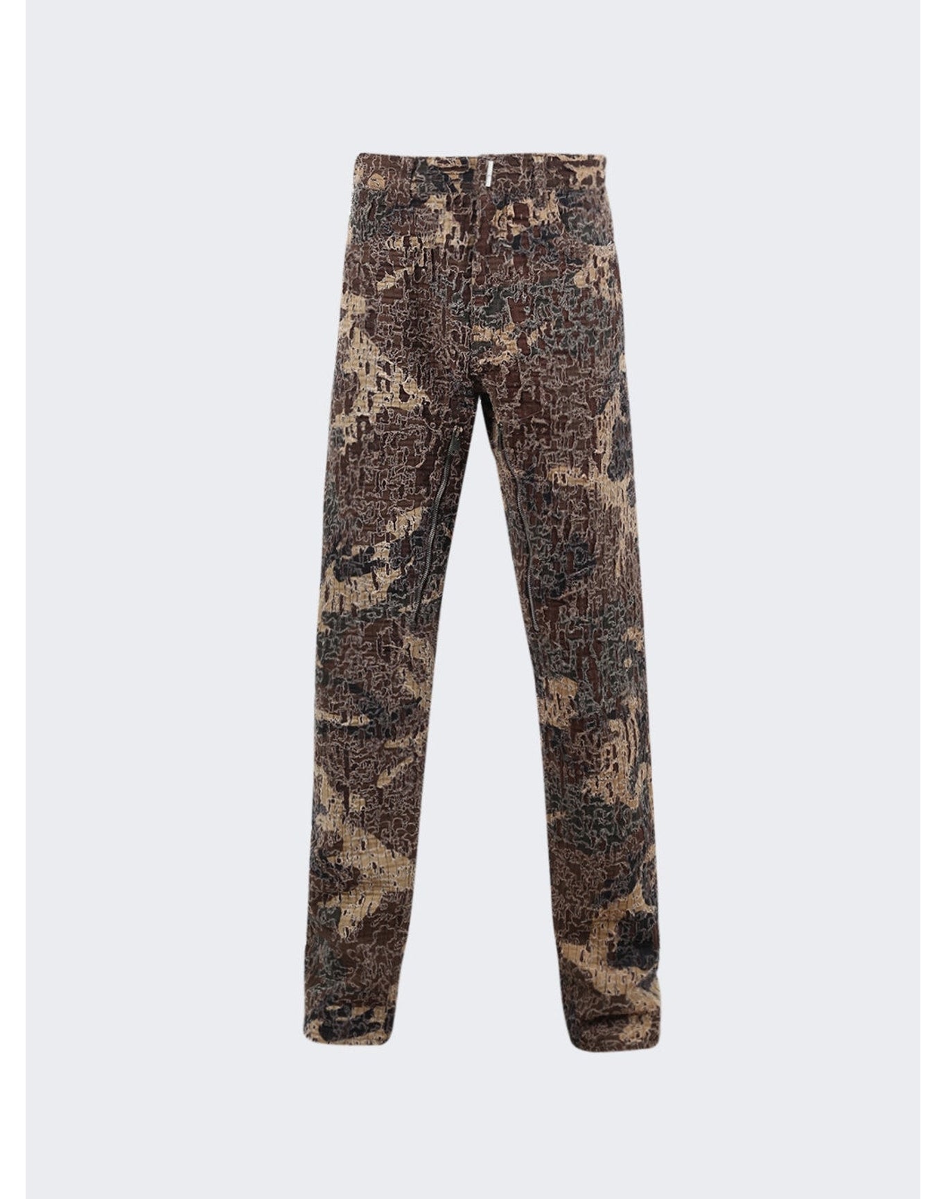 Givenchy | Men | Zipped Slim Fit Denim Trousers | Brown Beige