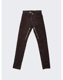 Givenchy | Men | Zipped Slim Fit Denim Trousers | Dark Brown (V1)