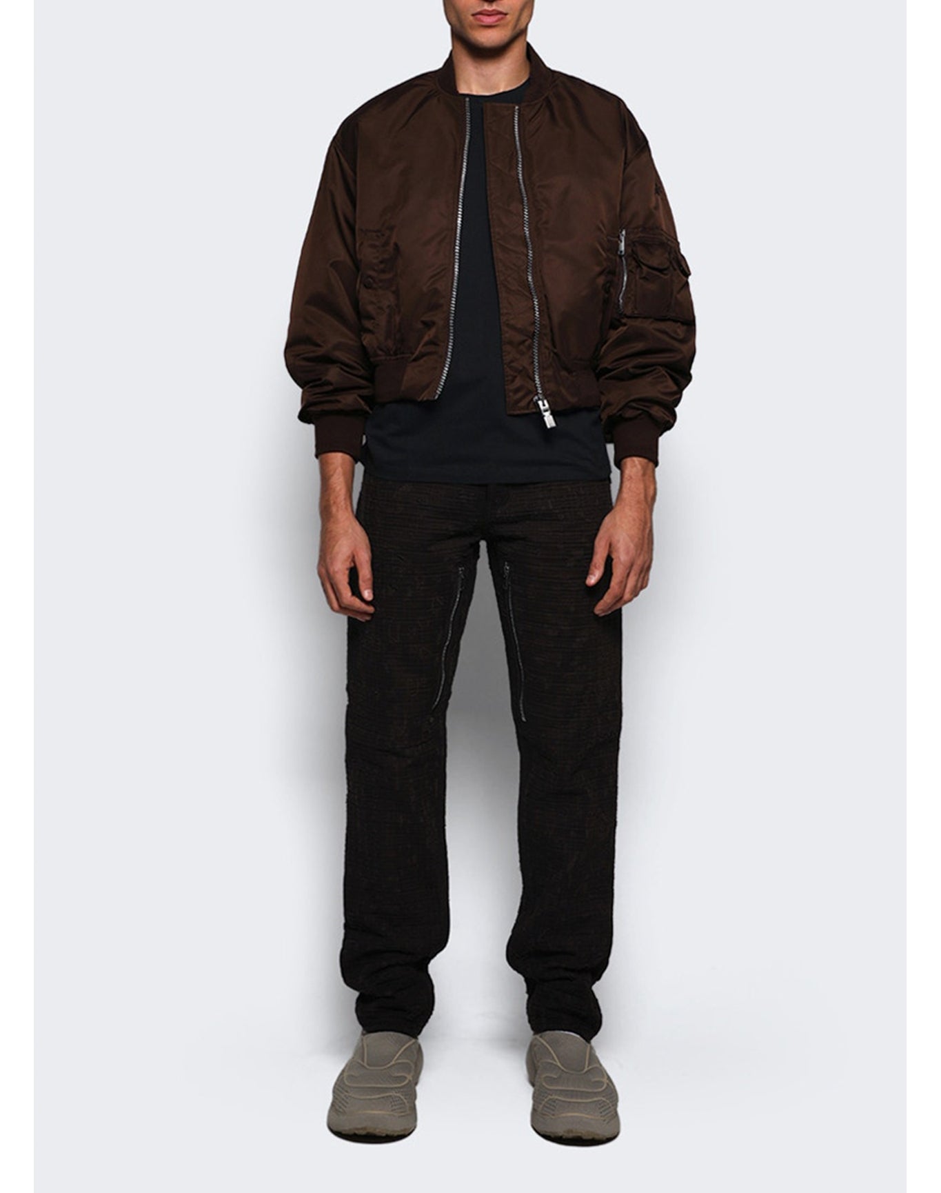 Givenchy | Men | Zipped Slim Fit Denim Trousers | Dark Brown (V1)