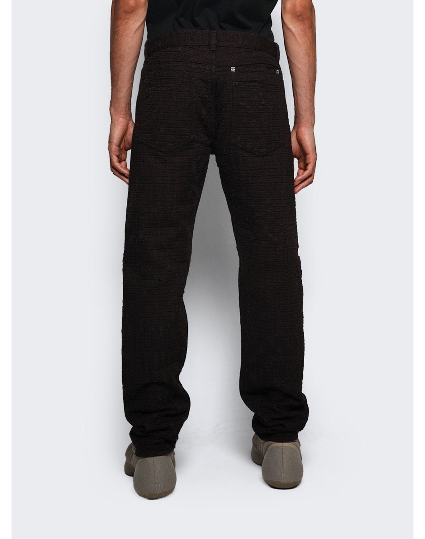 Givenchy | Men | Zipped Slim Fit Denim Trousers | Dark Brown (V1)