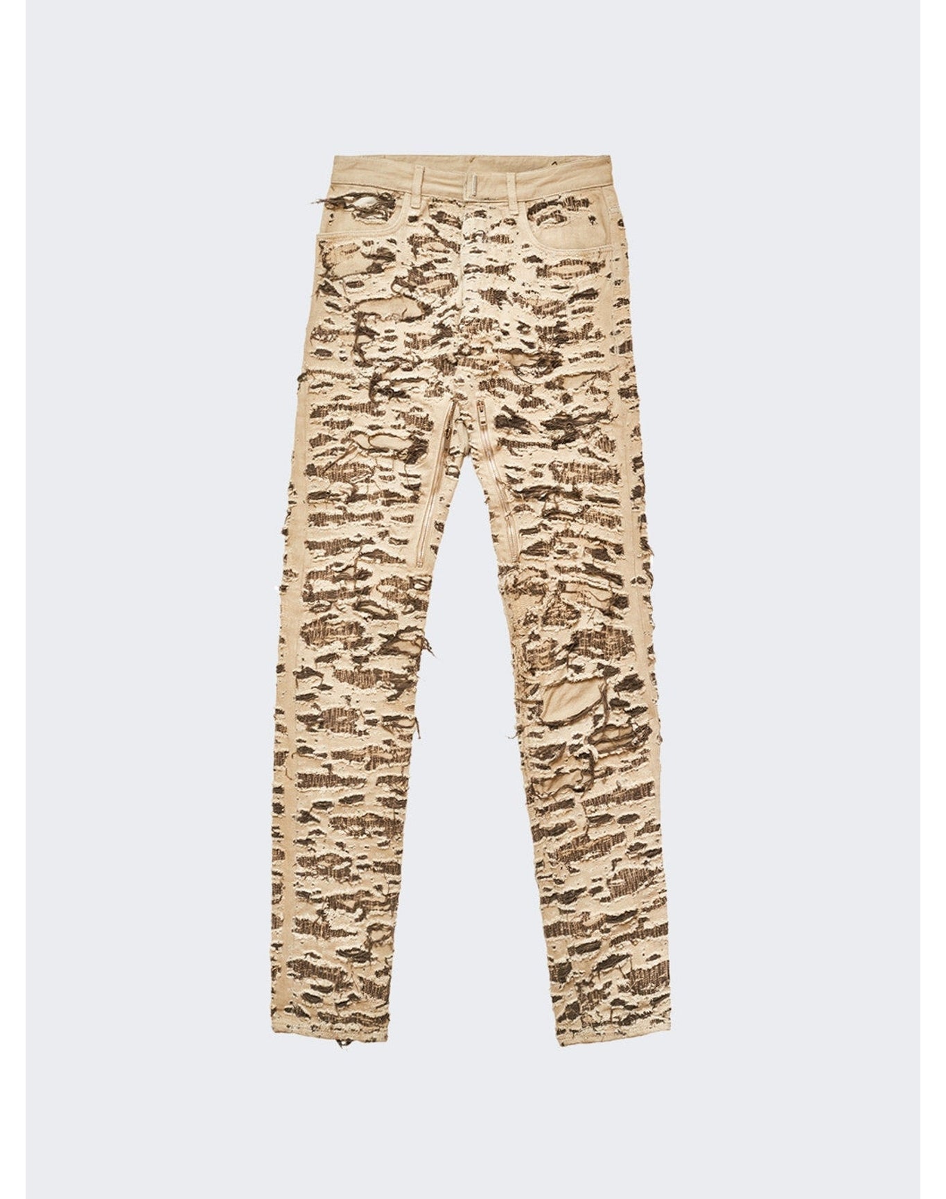 Givenchy | Men | Zipped Slim Fit Denim Trousers | Dark Brown (V2)