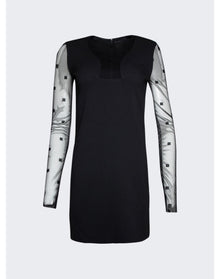 Givenchy | Women | 4g Sheer Panel Mini Dress | Black