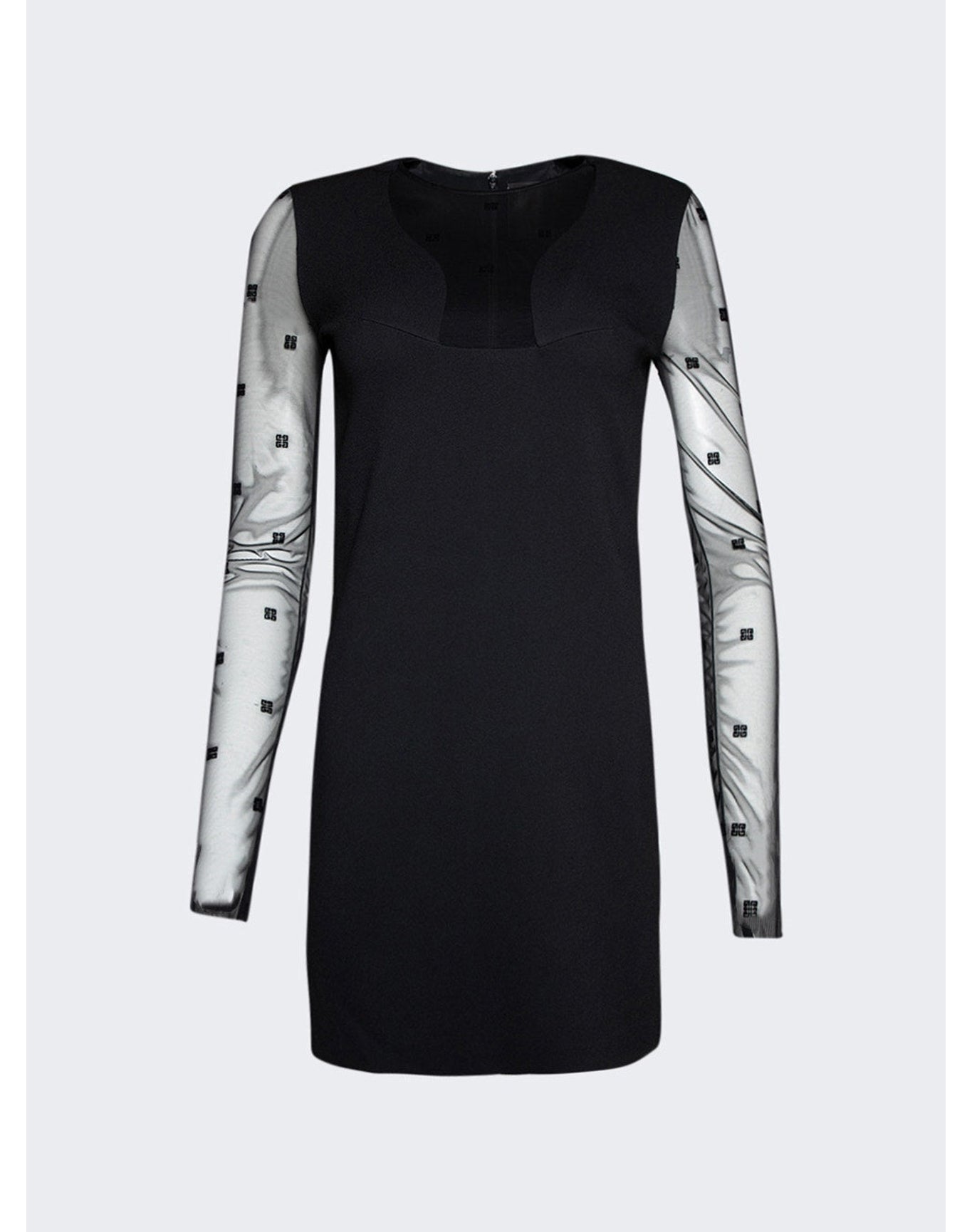 Givenchy | Women | 4g Sheer Panel Mini Dress | Black