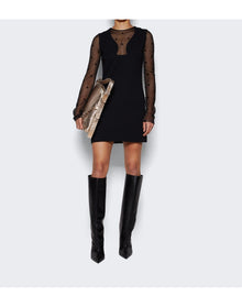 Givenchy | Women | 4g Sheer Panel Mini Dress | Black