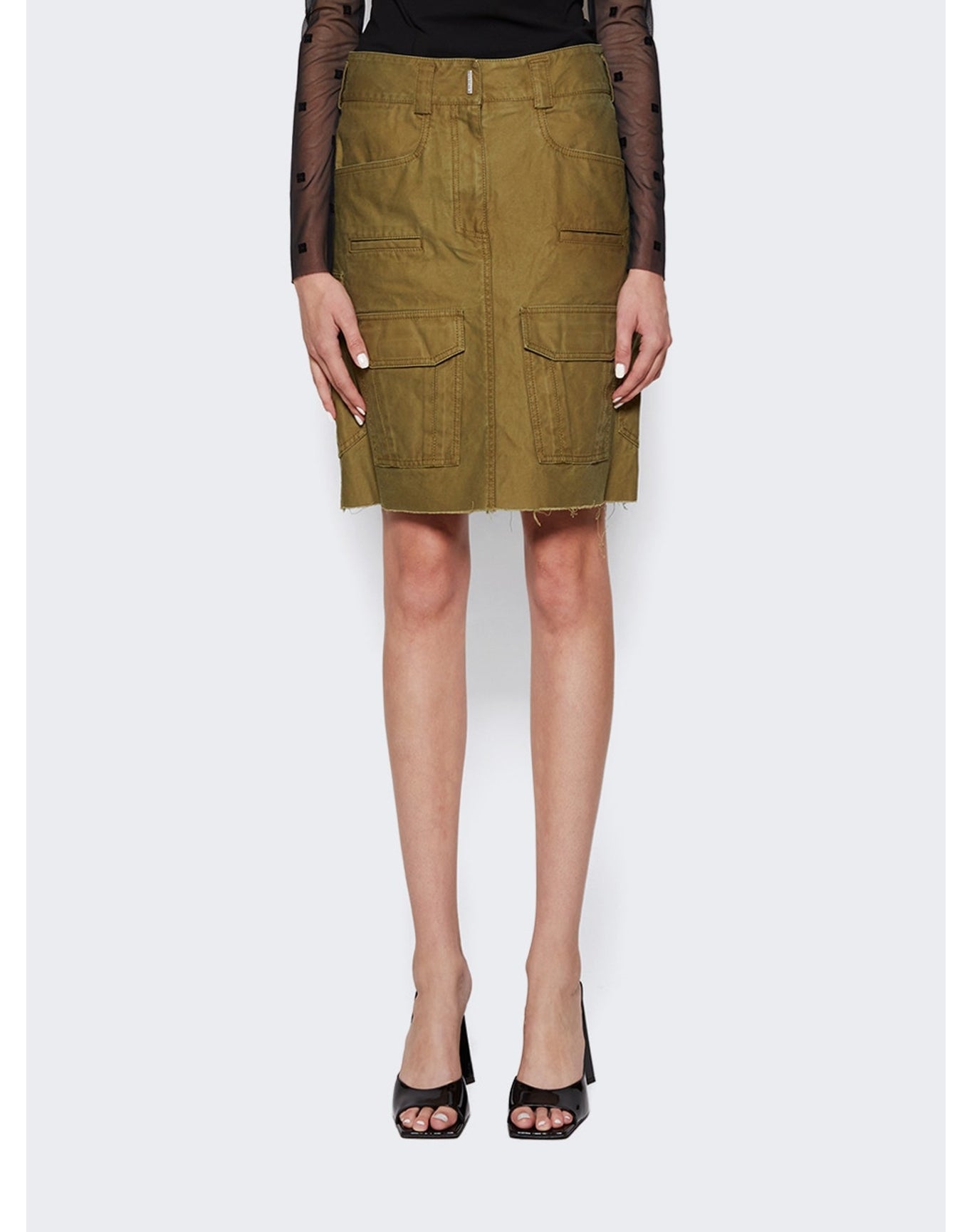 Givenchy | Women | Cargo Skirt | Olive Green
