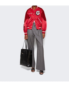 Givenchy | Women | College Bi-material Varsity Jacket | Red Cherry
