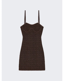Givenchy | Women | Corset 4g Jacquard Mini Dress | Bronze