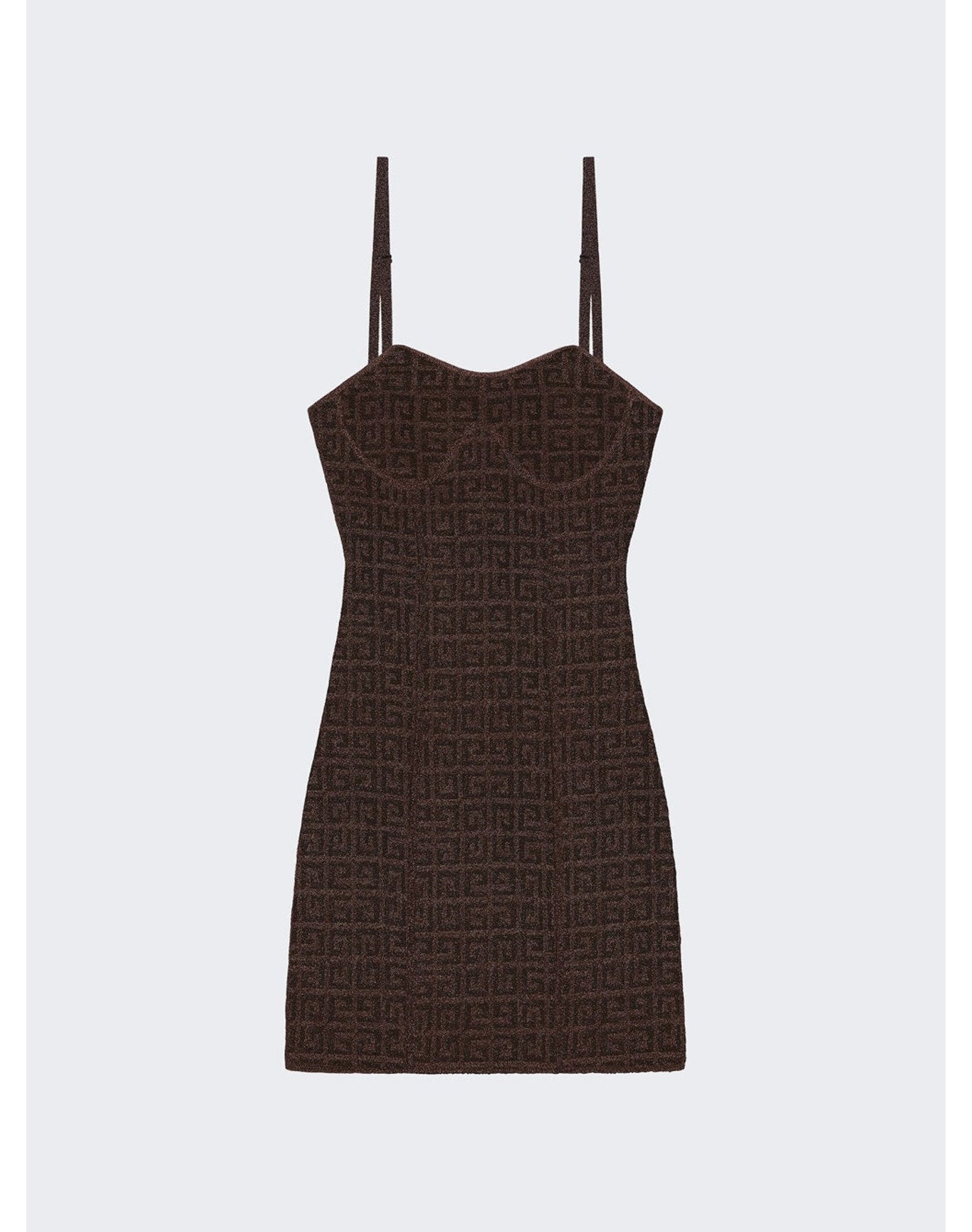 Givenchy | Women | Corset 4g Jacquard Mini Dress | Bronze