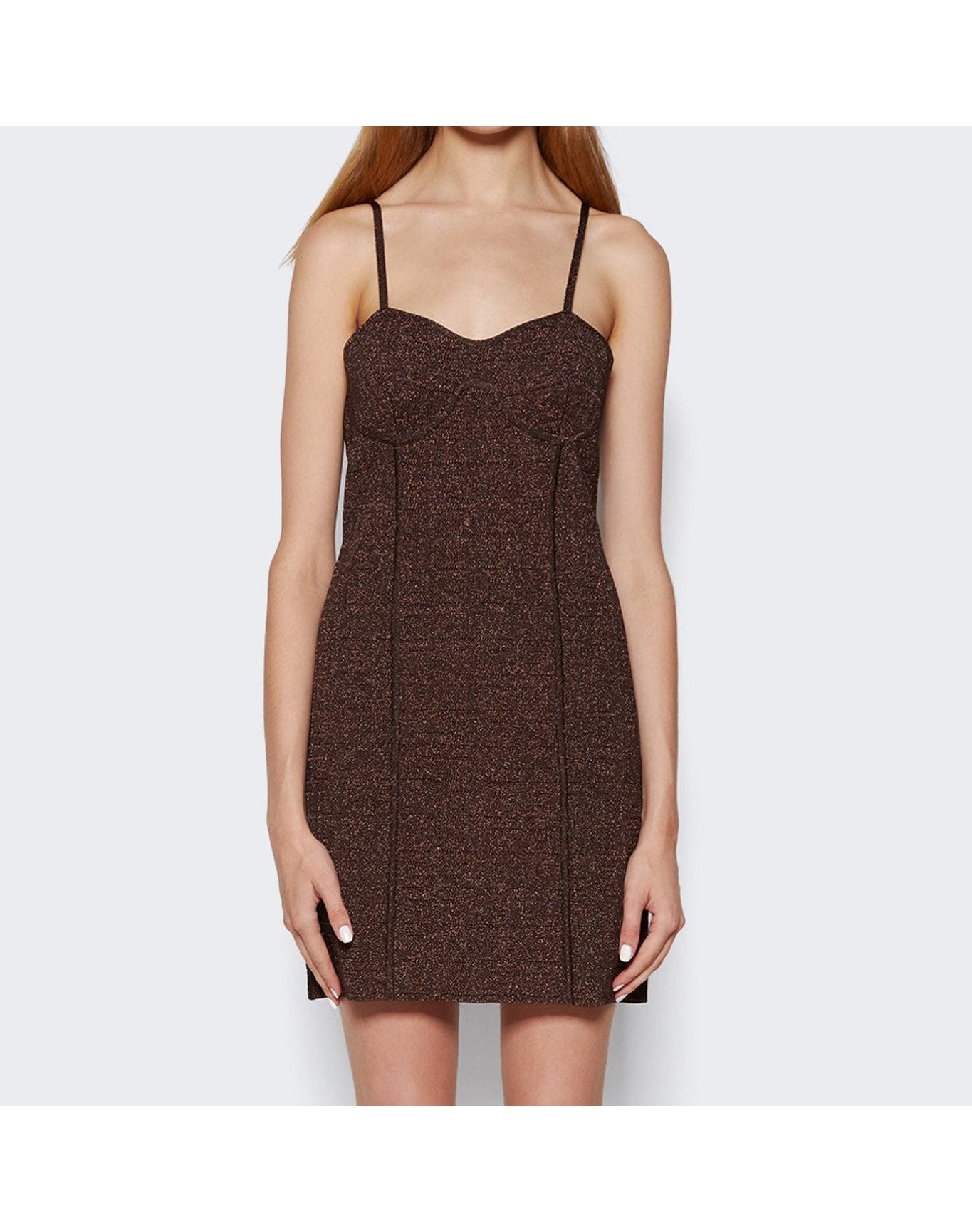 Givenchy | Women | Corset 4g Jacquard Mini Dress | Bronze