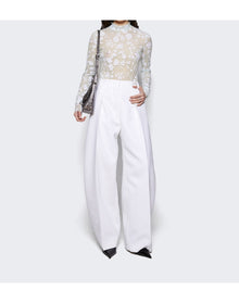 Givenchy | Women | Floral Tulle Bodysuit | White