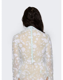 Givenchy | Women | Floral Tulle Bodysuit | White