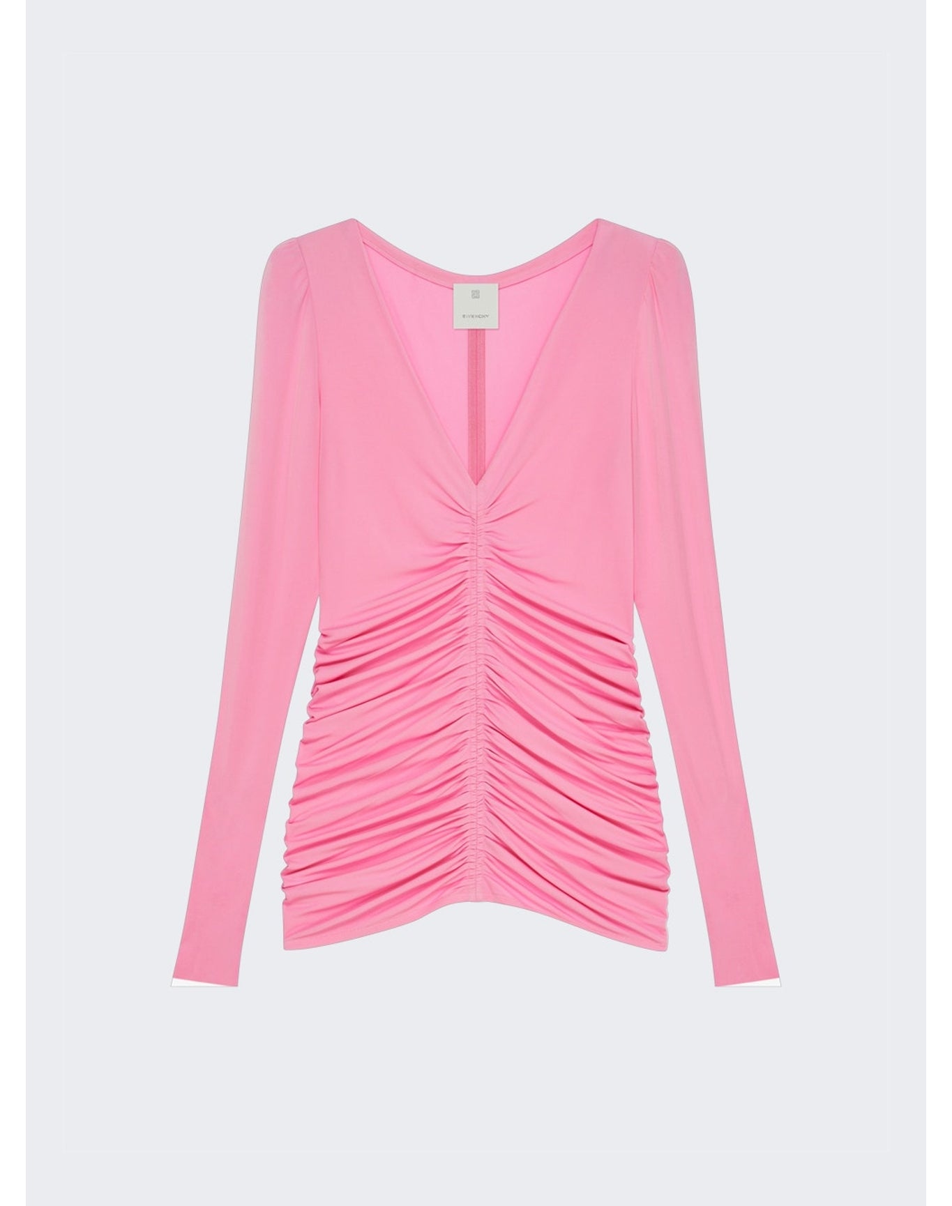 Givenchy | Women | Ruched Long Sleeve Top | Bubble Gum Pink