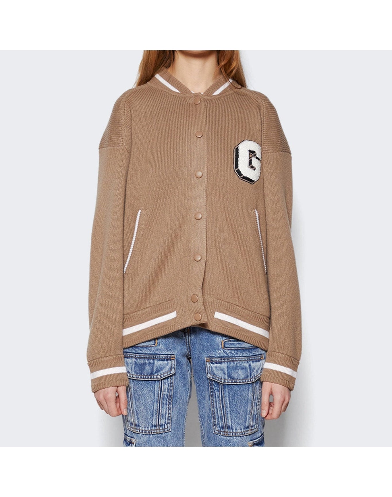 Givenchy | Women | Varsity Bomber Jacket | Beige