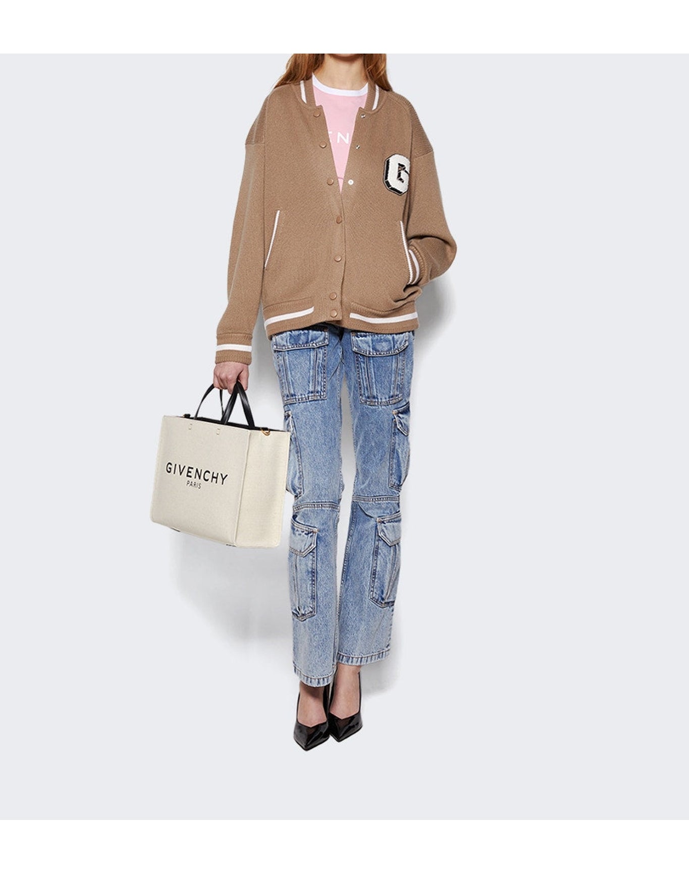 Givenchy | Women | Varsity Bomber Jacket | Beige