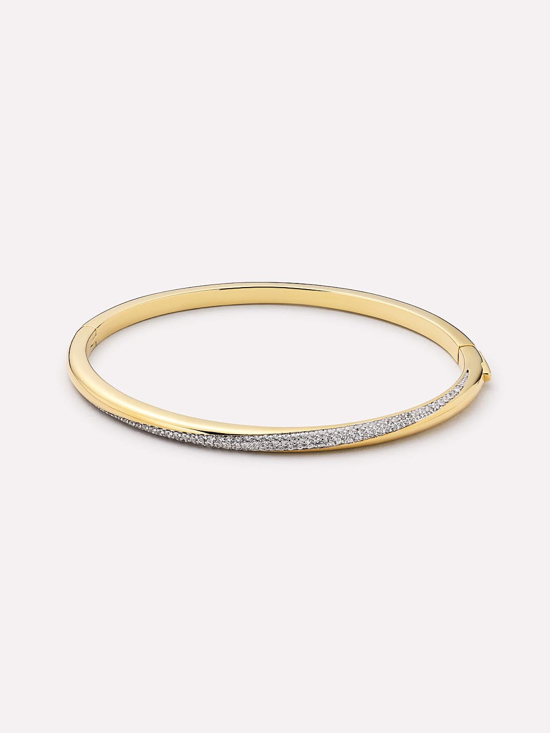 Kira Bangle Bracelet | 14K Gold on Brass | Cubic Zirconia