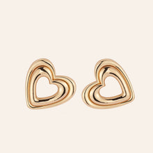 Melissa Heart Studs | 14K Gold Plated Brass