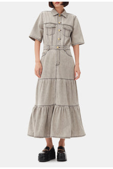 Grey Future Long Denim Dress | Gray Quill