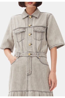 Grey Future Long Denim Dress | Gray Quill