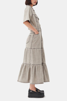 Grey Future Long Denim Dress | Gray Quill