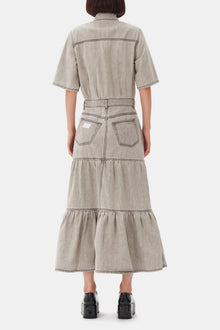 Grey Future Long Denim Dress | Gray Quill