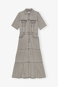 Grey Future Long Denim Dress | Gray Quill