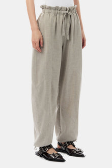 Grey Light Melange Suiting Elasticated Waist Trousers | Alfalfa