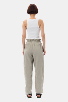 Grey Light Melange Suiting Elasticated Waist Trousers | Alfalfa