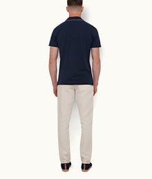 Griffon Linen Tailored Fit Linen Trousers | White Sand