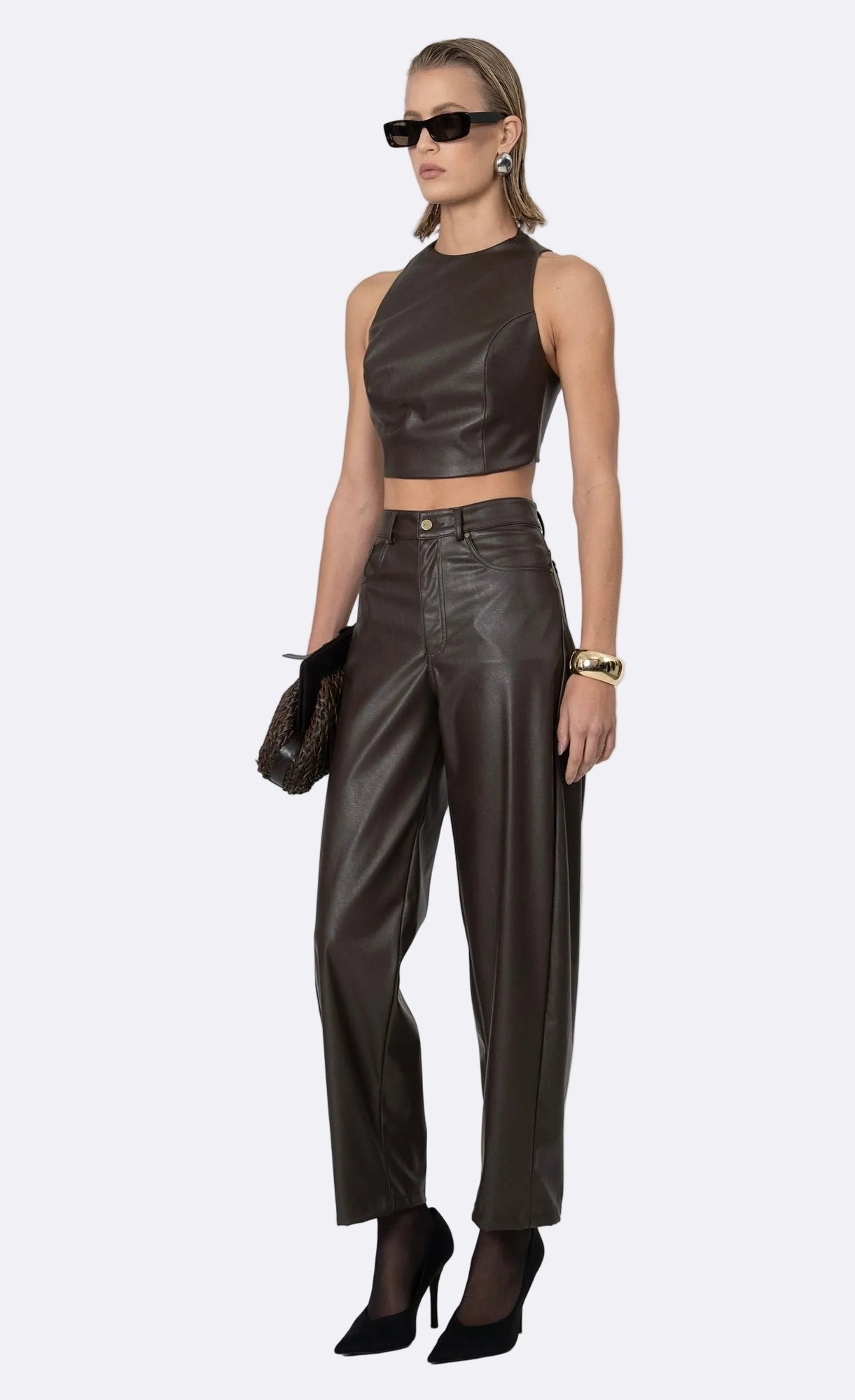 Perrie Crop | Brown