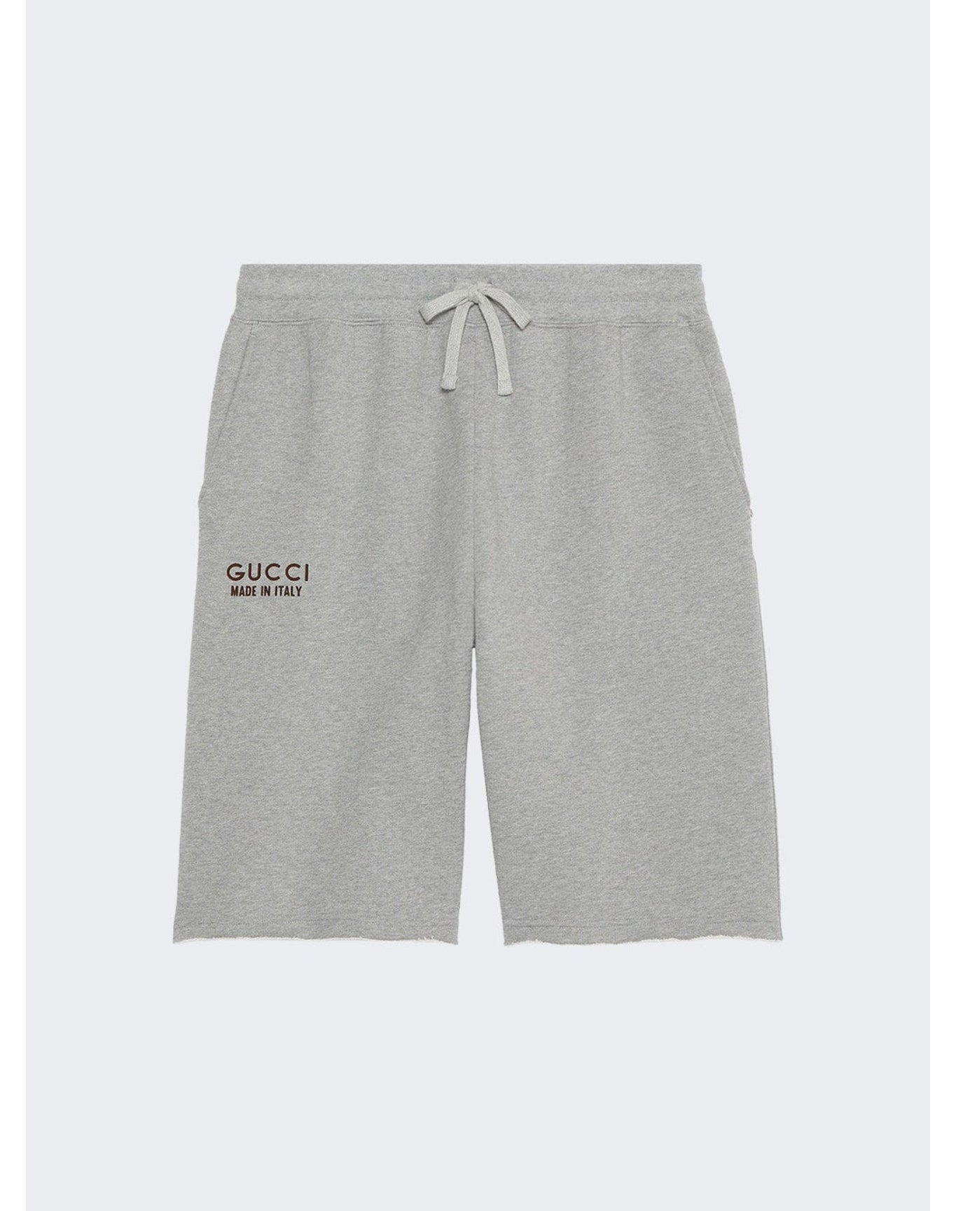 Gucci | Men | Brushed Fleece Shorts | Grey