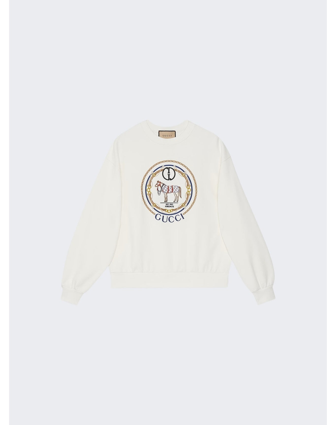 Gucci | Men | Cotton Jersey Sweatshirt With Embroidery | White