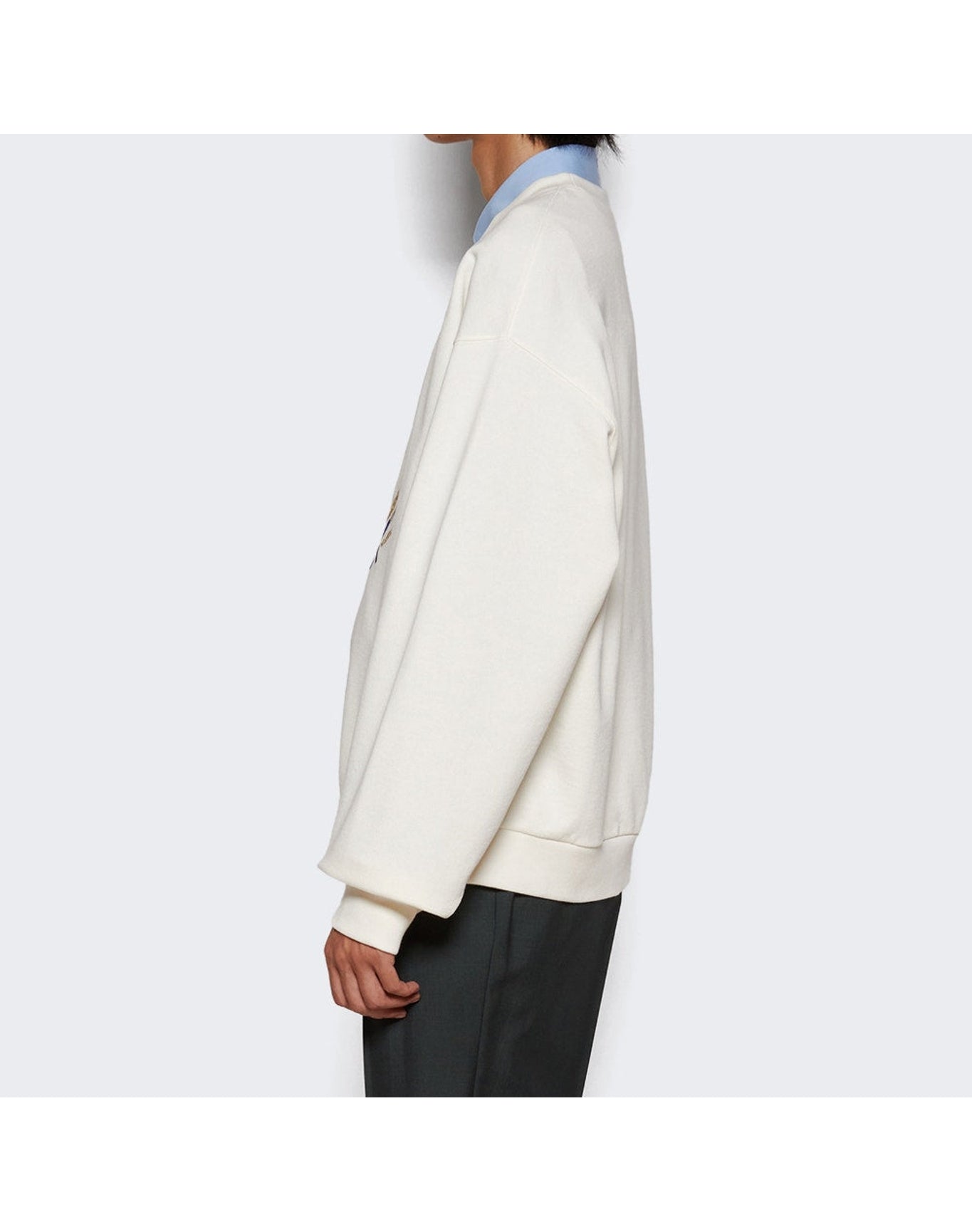 Gucci | Men | Cotton Jersey Sweatshirt With Embroidery | White