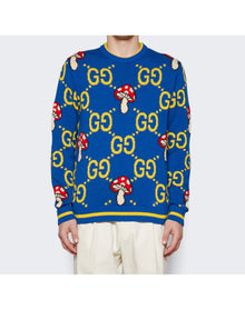 Gucci | Men | Cotton Wool Sweater | Blue