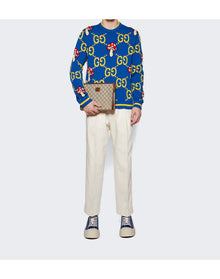 Gucci | Men | Cotton Wool Sweater | Blue