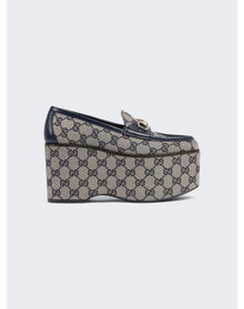 Gucci | Women | Horsebit Platform Loafer | Midnight Blue