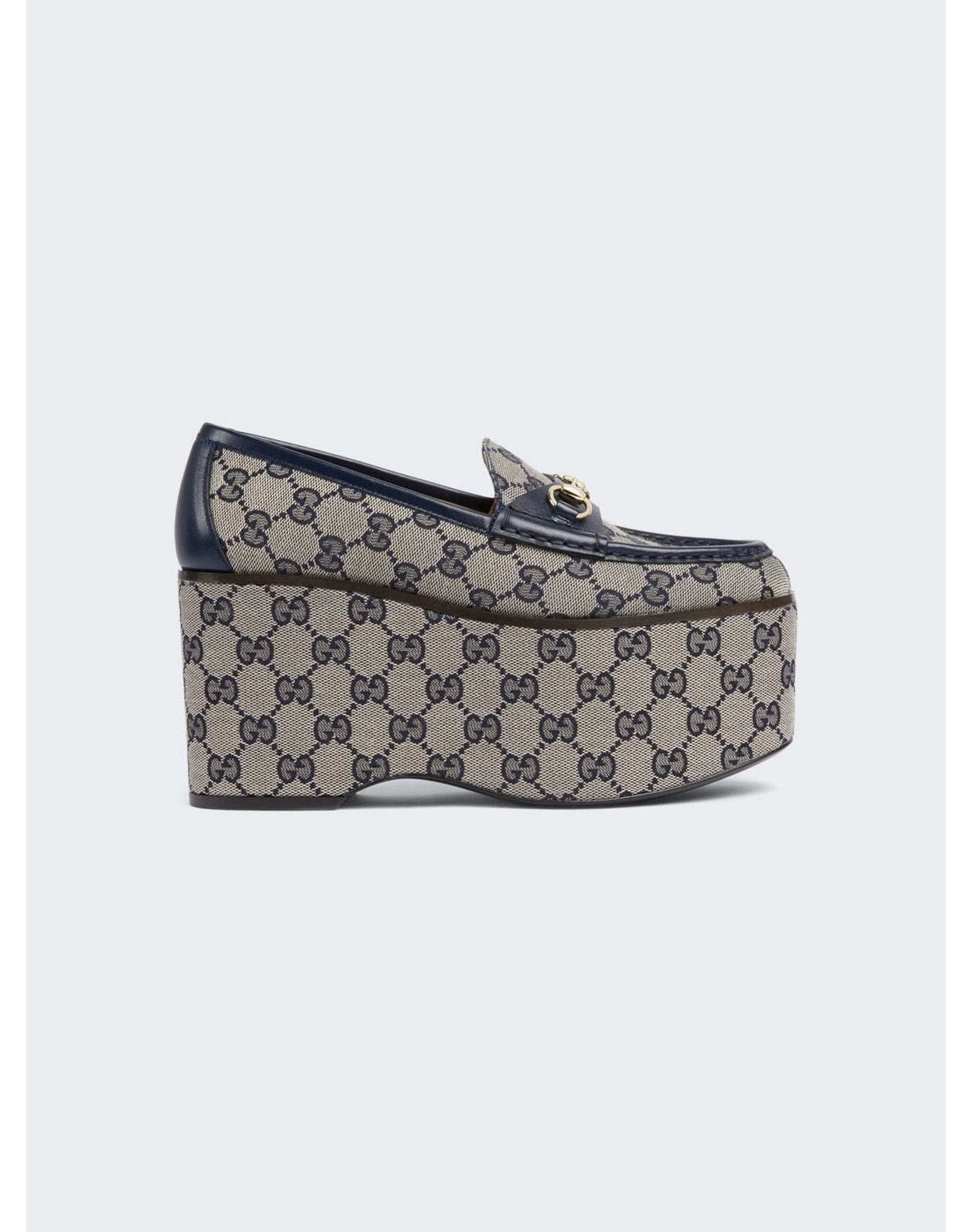 Gucci | Women | Horsebit Platform Loafer | Midnight Blue