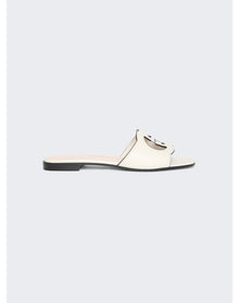 Gucci | Women | Interlocking G Cut-out Slide Sandal | Mystic White