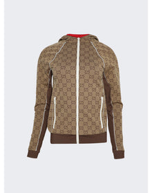 Gucci | Women | Logo Hoodie Jacket | Beige