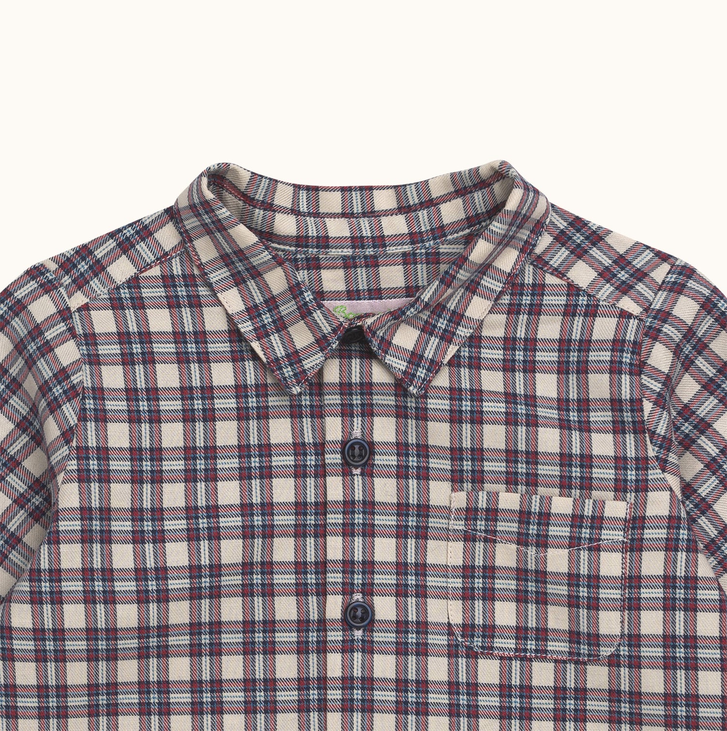 Boy | Malo Babies' Shirt | Ecru Tiles