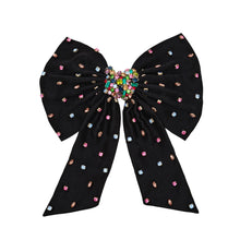 Grace Crystal Bow Hair Clip | Black | Multicolor Crystal