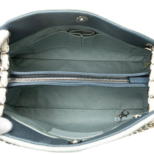 Chanel | Pre-Owned Large Tricolor Caviar Just Mademoiselle Bowling Bag | Blue