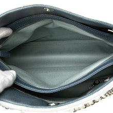 Chanel | Pre-Owned Large Tricolor Caviar Just Mademoiselle Bowling Bag | Blue
